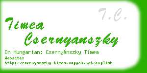 timea csernyanszky business card